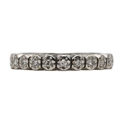 Bague Alliance en or blanc et diamants