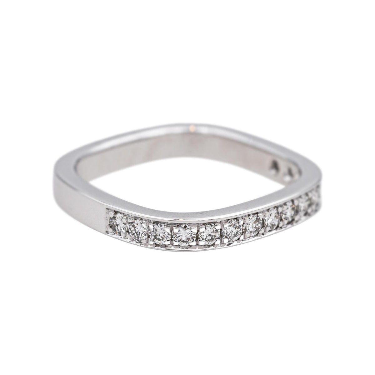 Ring White gold half wedding ring diamond