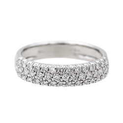 Bague Alliance en or blanc et diamants - Castafiore