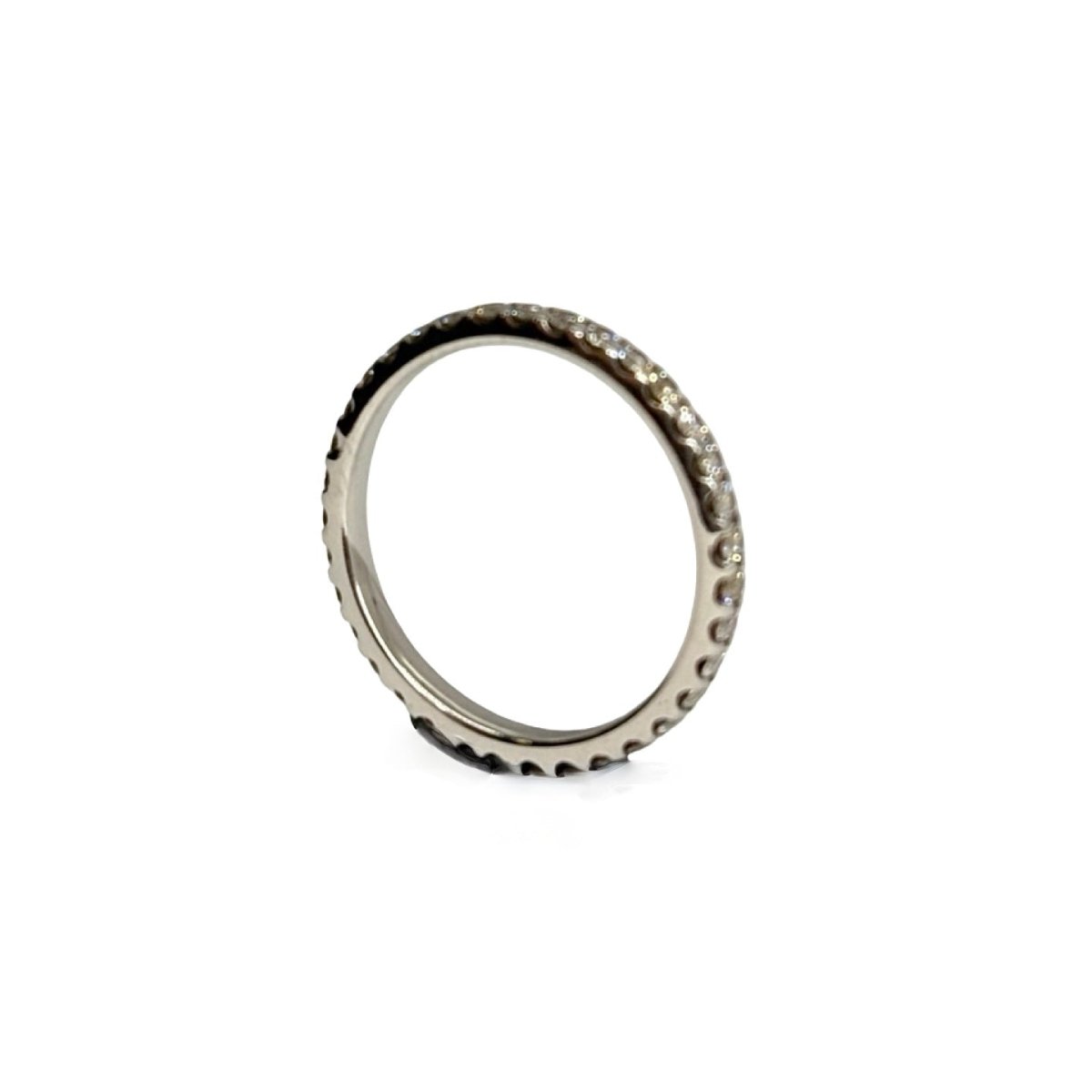 Bague Alliance en or blanc et diamants - Castafiore