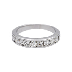 Bague Alliance en or blanc et diamants - Castafiore
