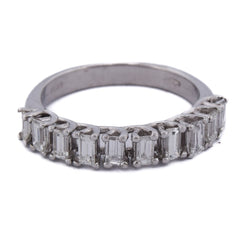 Bague Alliance en or blanc et diamants - Castafiore