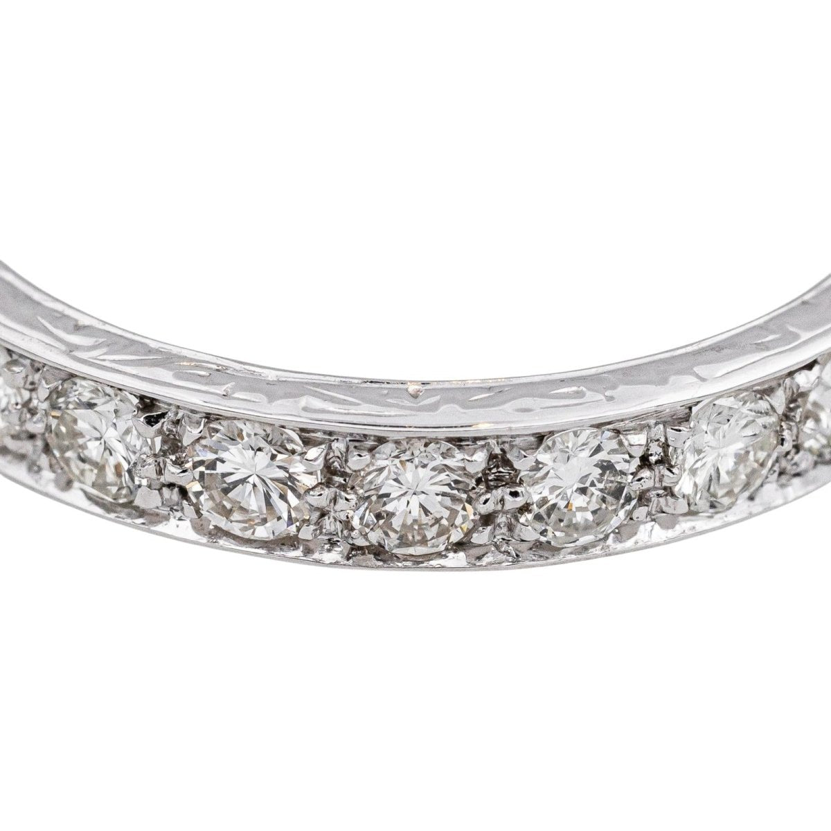 Bague Alliance en or blanc et diamants - Castafiore