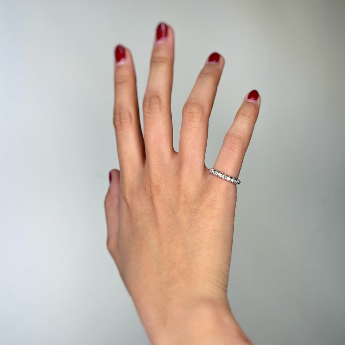 Bague Alliance en or blanc et diamants - Castafiore