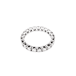 Bague Alliance en or blanc et diamants - Castafiore