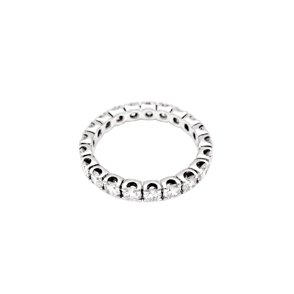 Bague Alliance en or blanc et diamants - Castafiore