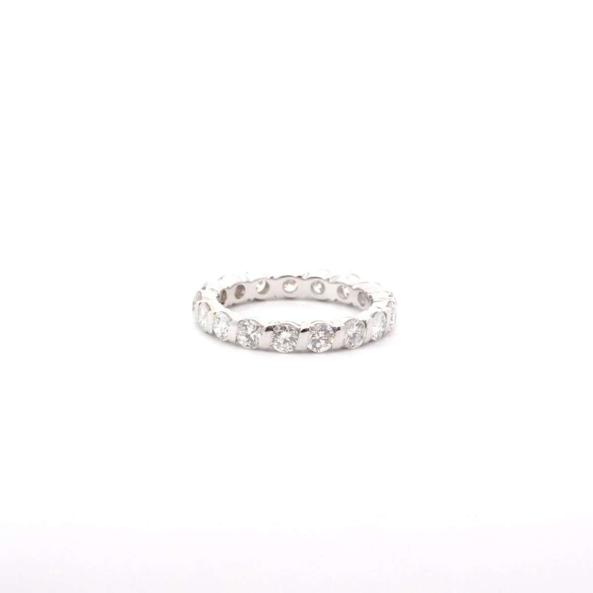 Bague Alliance en or blanc et diamants - Castafiore