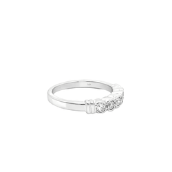 Bague Alliance en or blanc et diamants - Castafiore