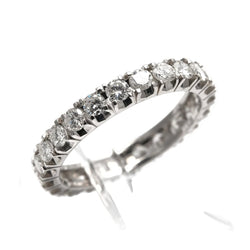 Bague Alliance en or blanc et diamants - Castafiore