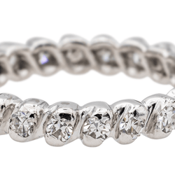 Bague Alliance en or blanc et diamants - Castafiore