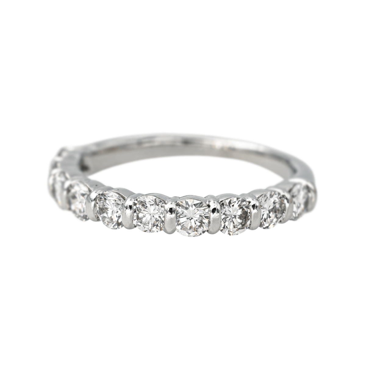 Bague Alliance en or blanc et diamants - Castafiore
