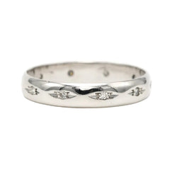 Bague Alliance en or blanc et diamants - Castafiore