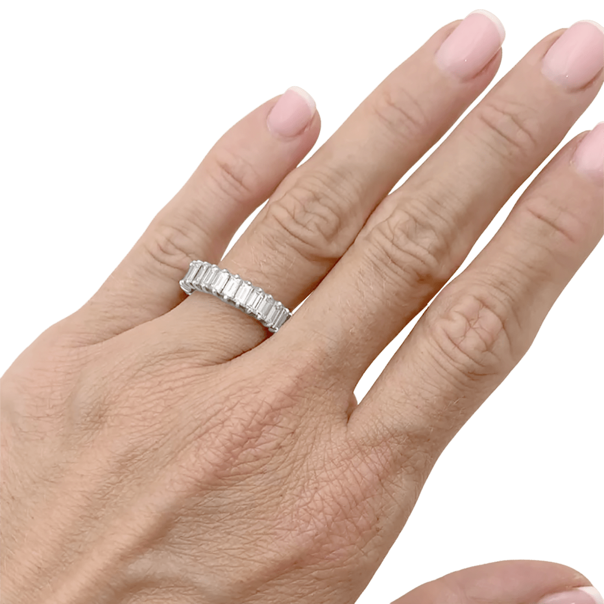 Bague Alliance en or blanc et diamants - Castafiore