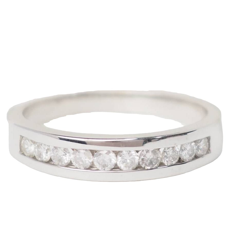 Bague Alliance en or blanc et diamants - Castafiore
