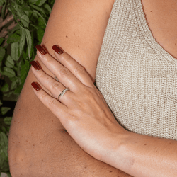 Bague Alliance en or blanc et diamants - Castafiore