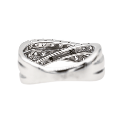 Bague Alliance en or blanc et diamants - Castafiore