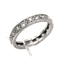 Bague Alliance en or blanc et diamants - Castafiore