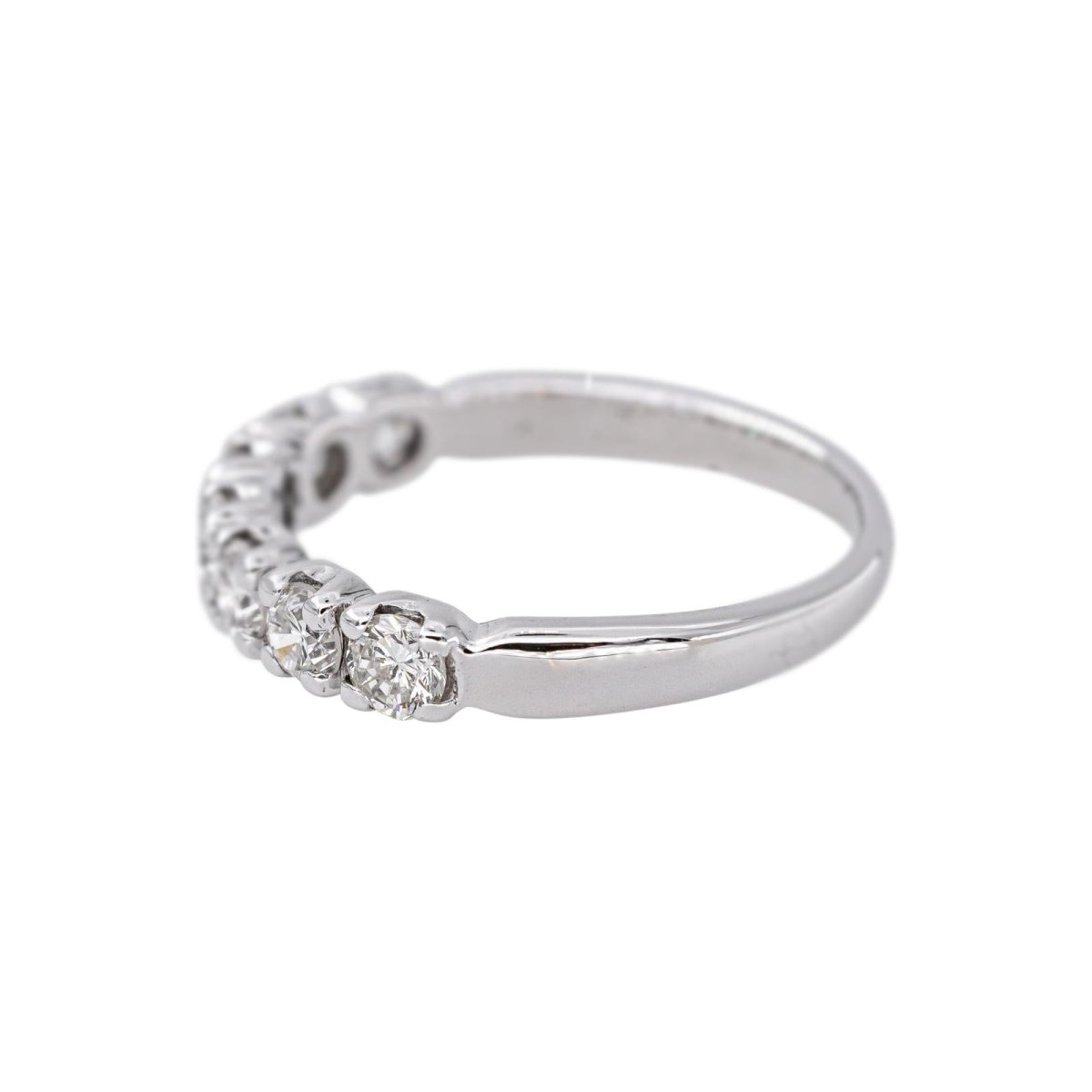 Bague Alliance en or blanc et diamants - Castafiore