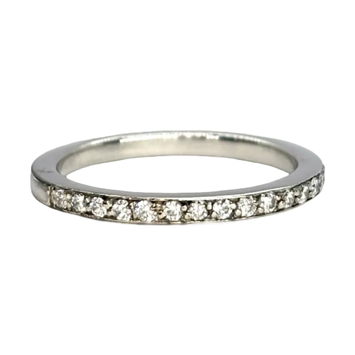 Bague Alliance en or blanc et diamants - Castafiore