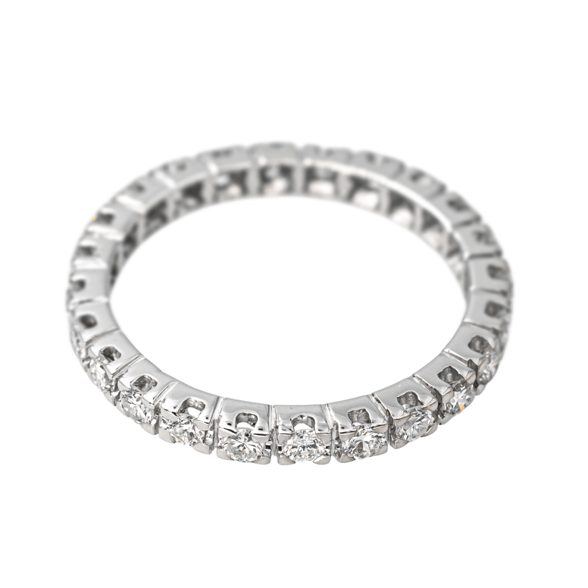 Bague Alliance en or blanc et diamants - Castafiore