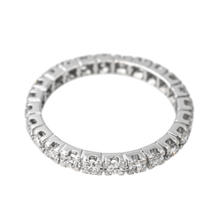 Bague Alliance en or blanc et diamants - Castafiore