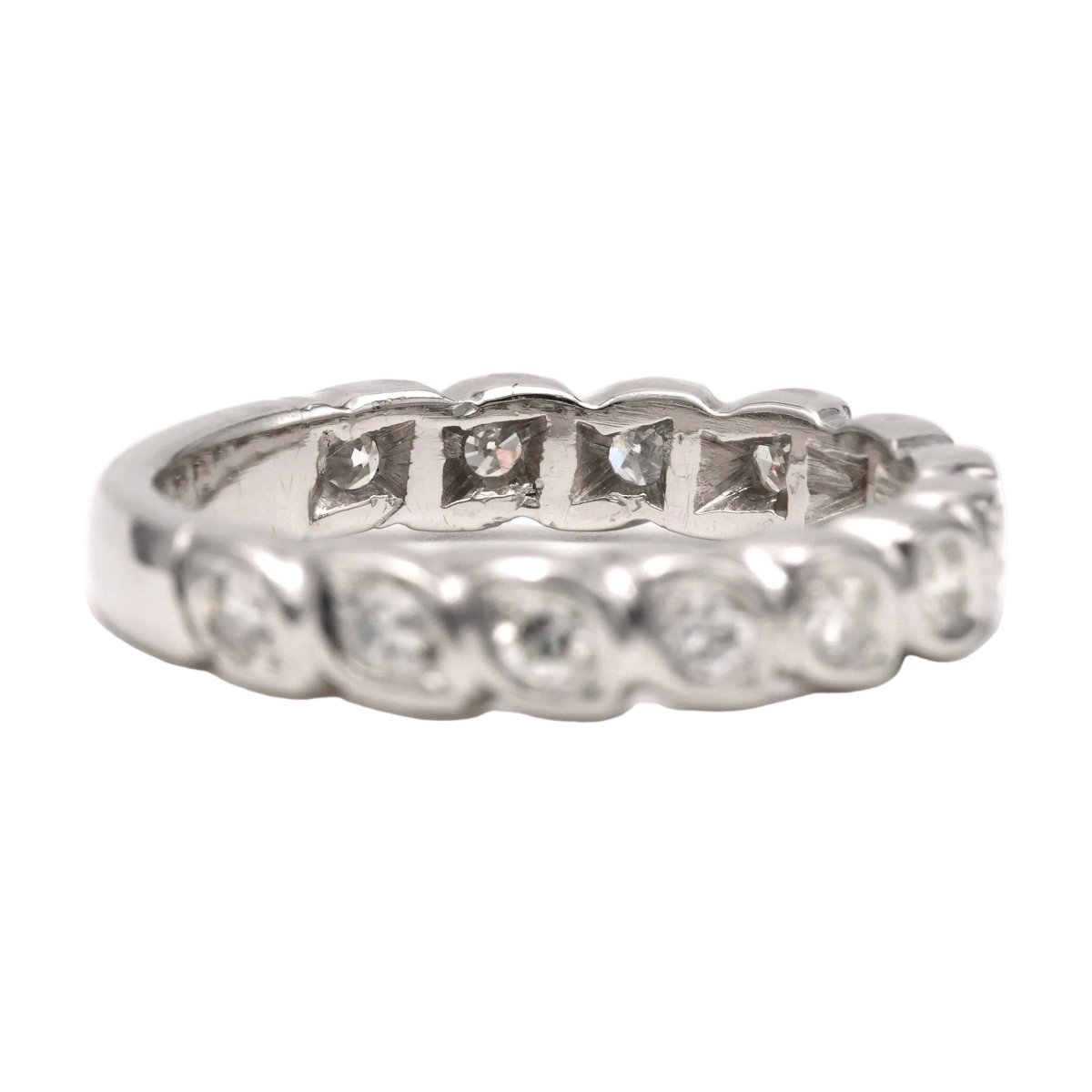 Bague Alliance en or blanc et diamants - Castafiore