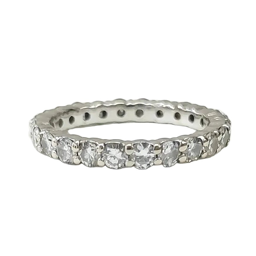 Bague Alliance en or blanc et diamants - Castafiore
