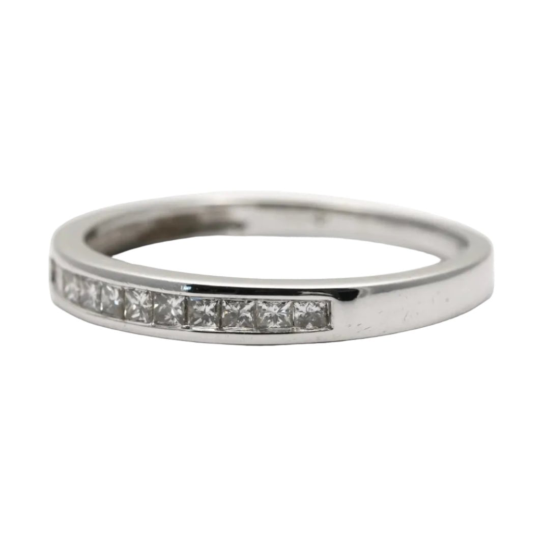 Bague Alliance en or blanc et diamants - Castafiore
