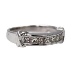 Bague Alliance en or blanc et diamants - Castafiore