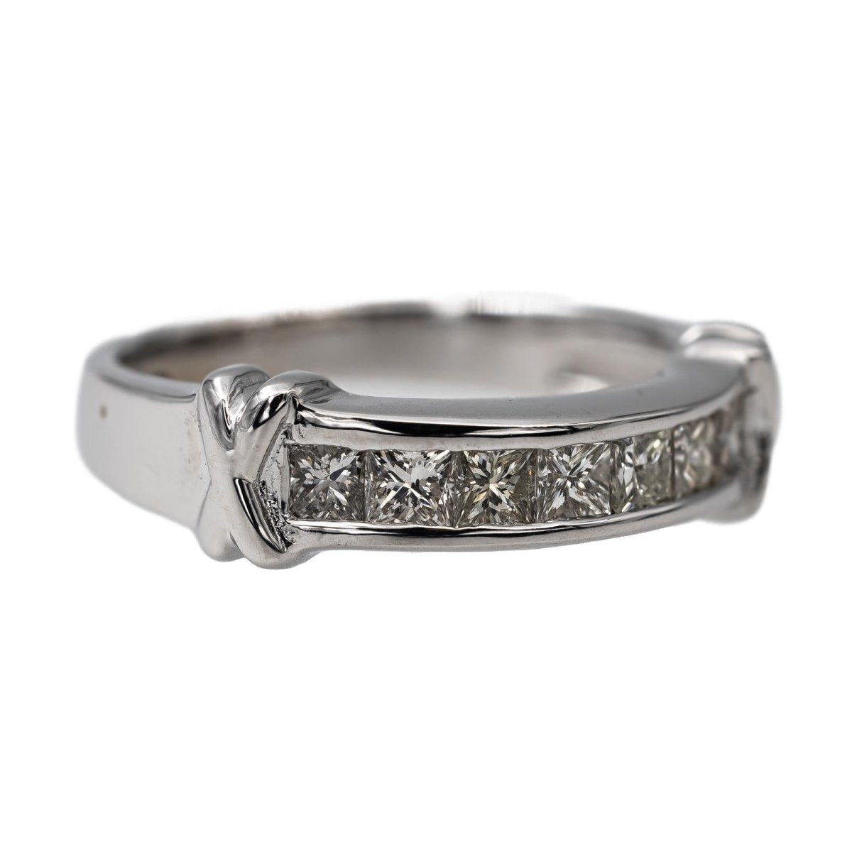 Bague Alliance en or blanc et diamants - Castafiore