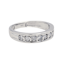 Bague Alliance en or blanc et diamants - Castafiore