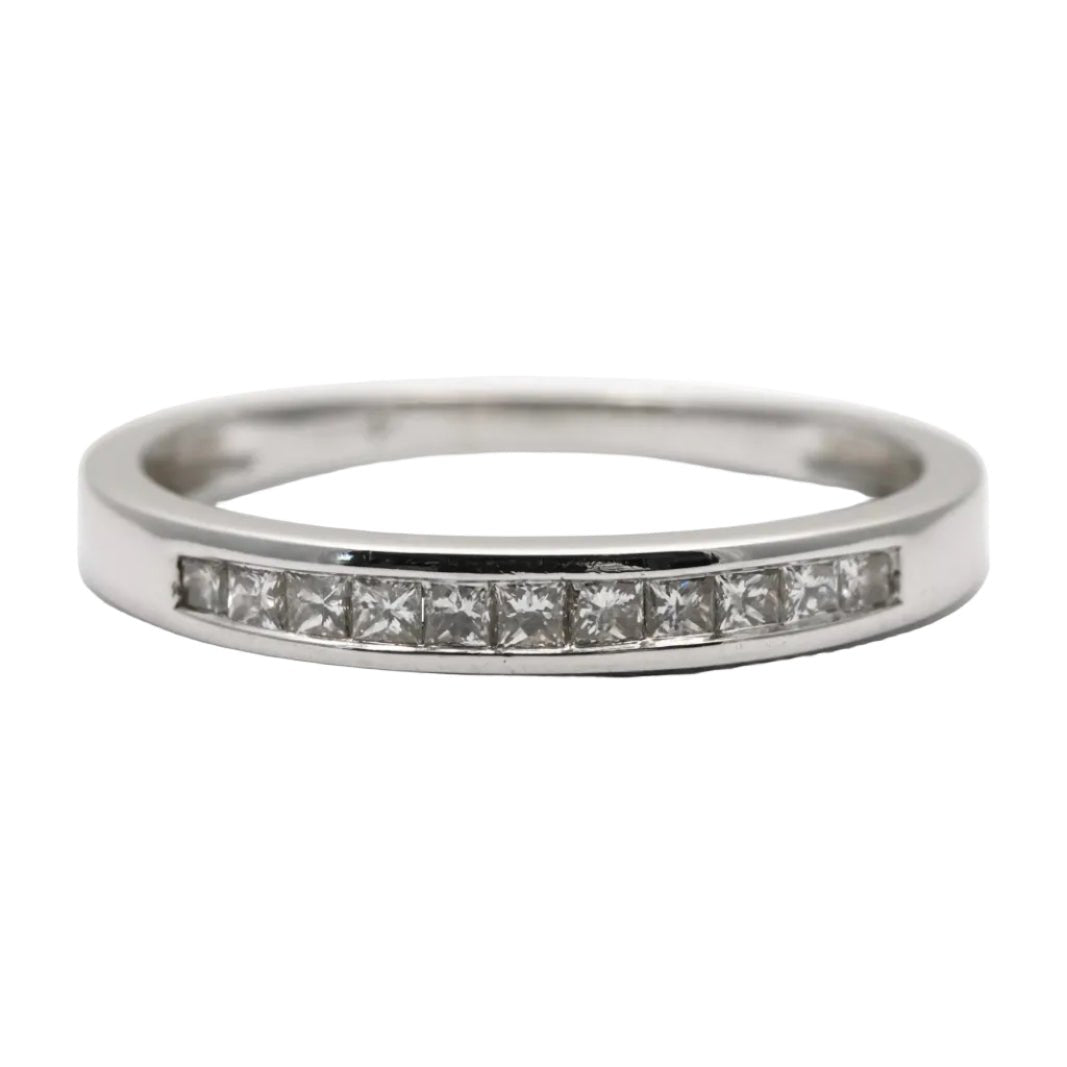 Bague Alliance en or blanc et diamants - Castafiore