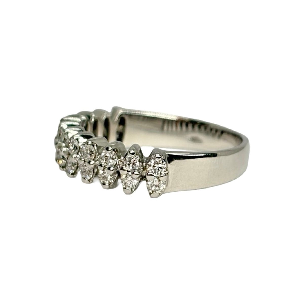 Bague Alliance en or blanc et diamants - Castafiore