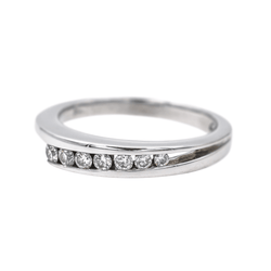 Bague Alliance en or blanc et diamants - Castafiore