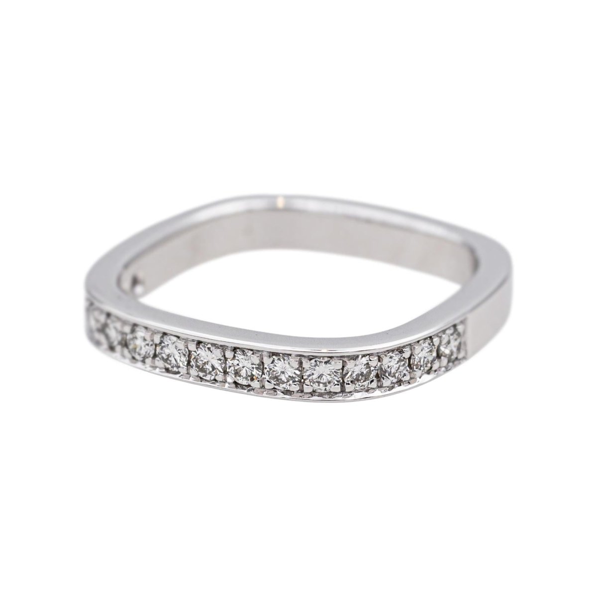 Ring White gold half wedding ring diamond