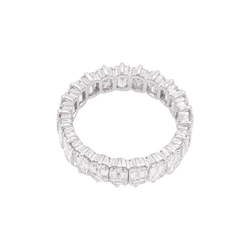 Bague Alliance en or blanc et diamants - Castafiore