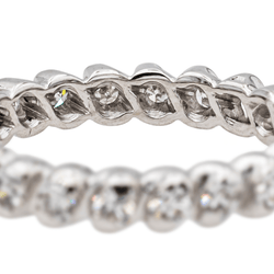 Bague Alliance en or blanc et diamants - Castafiore