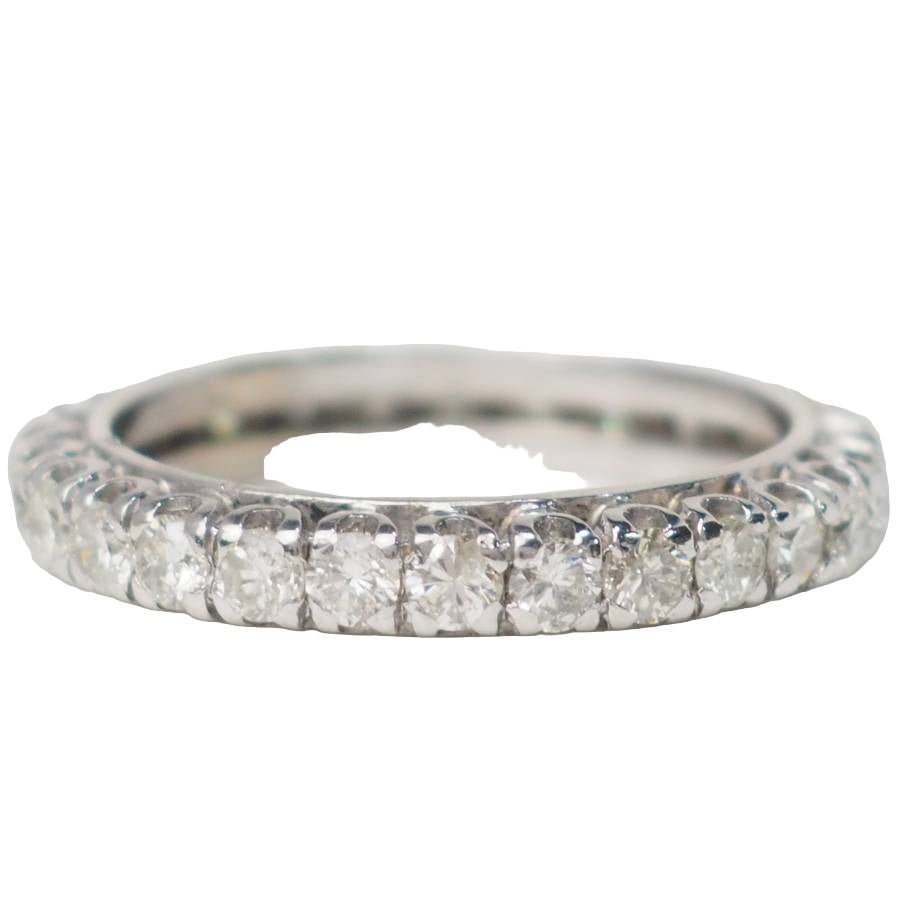 Bague Alliance en or blanc et diamants - Castafiore