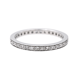 Bague Alliance en or blanc et diamants - Castafiore
