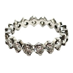 Bague Alliance en or blanc et diamants - Castafiore