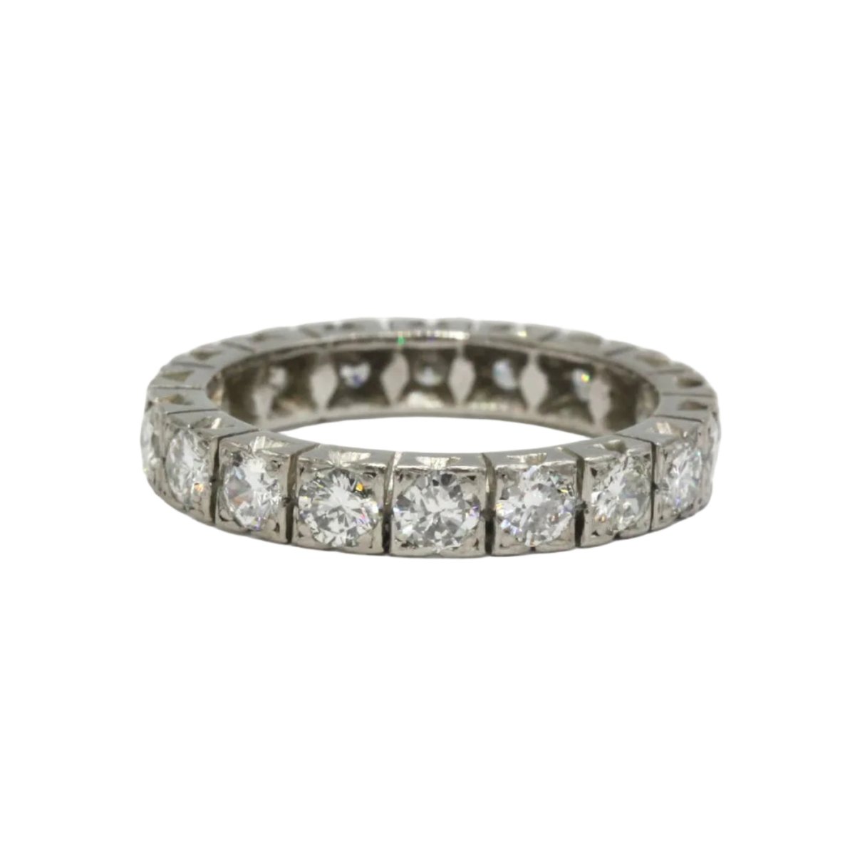 Bague Alliance en or blanc et diamants - Castafiore