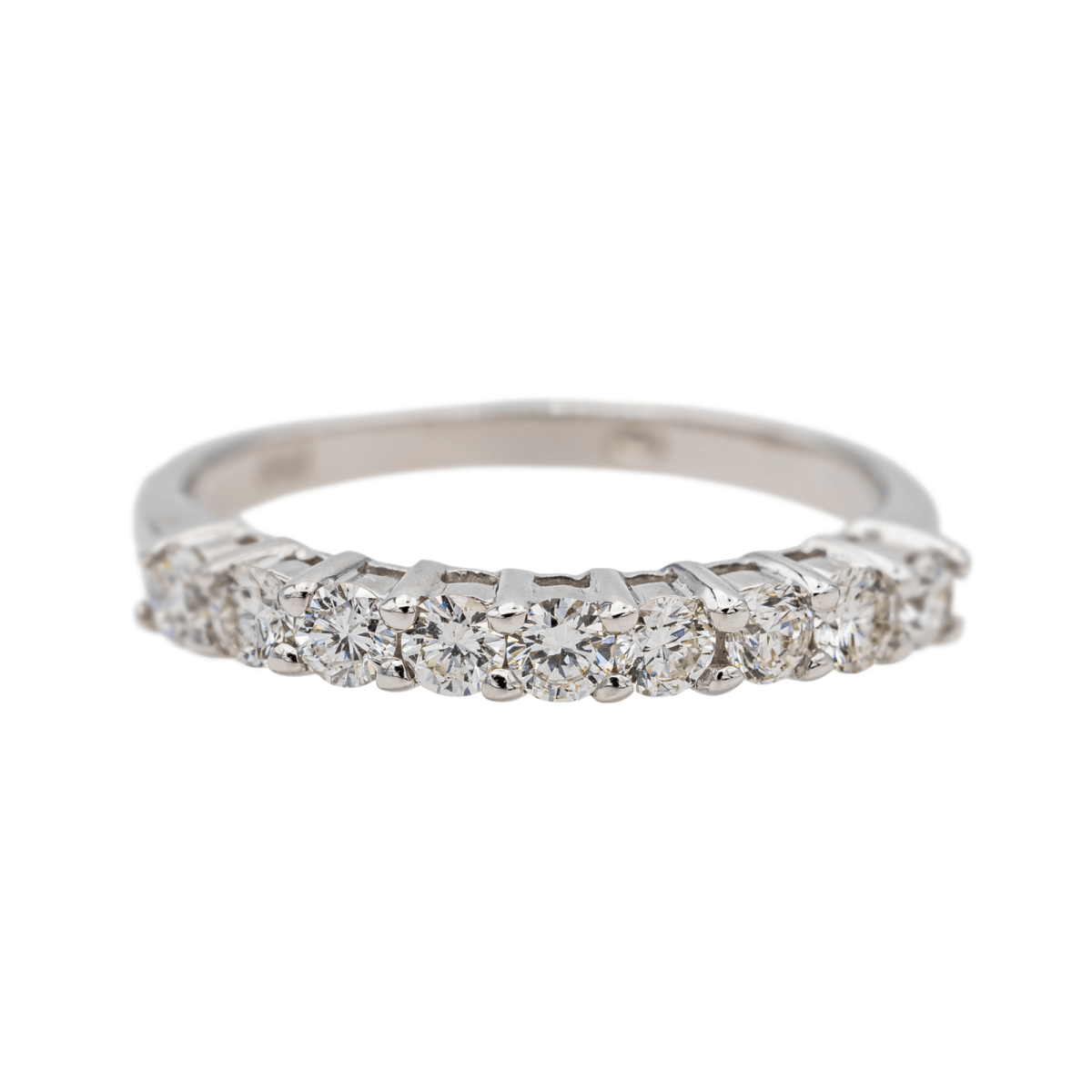 Bague Alliance en or blanc et diamants - Castafiore