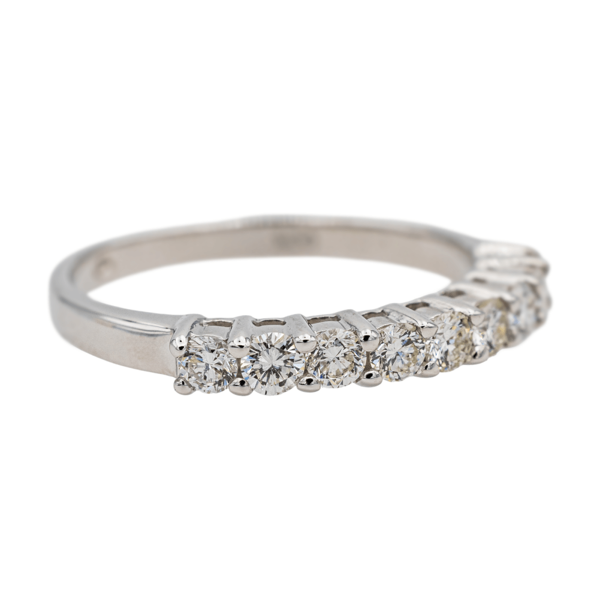 Bague Alliance en or blanc et diamants - Castafiore