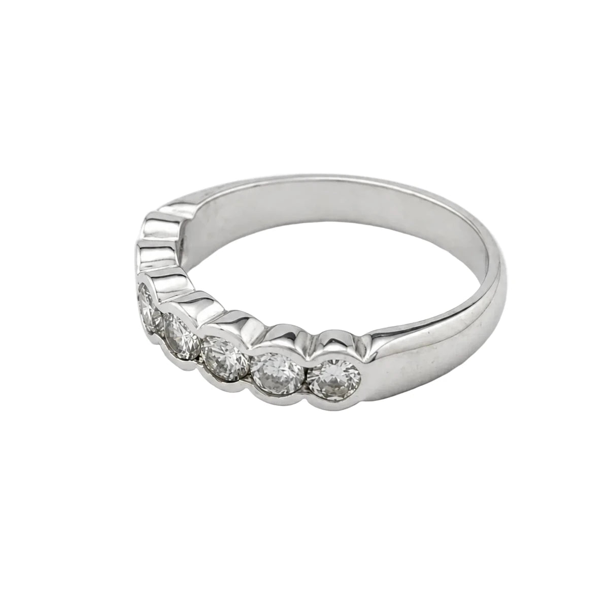 Bague Alliance en or blanc et diamants - Castafiore