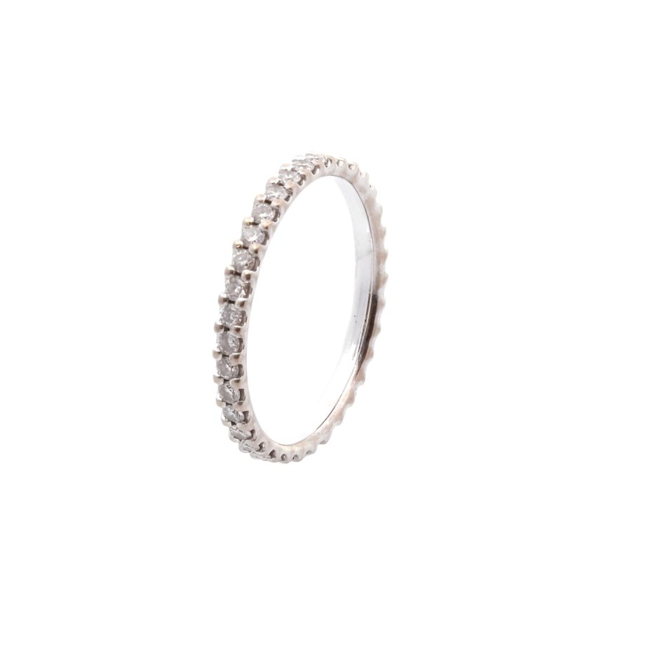 Bague Alliance en or blanc et diamants - Castafiore