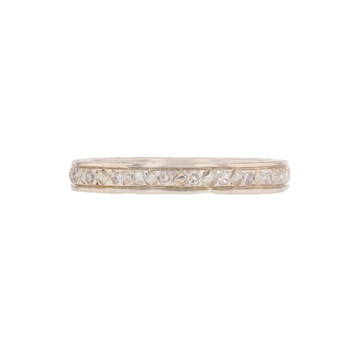 Bague Alliance en or blanc et diamants - Castafiore