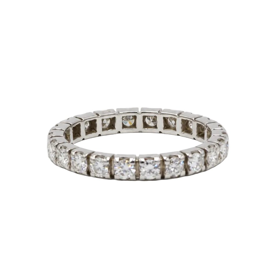 Bague Alliance en or blanc et diamants - Castafiore