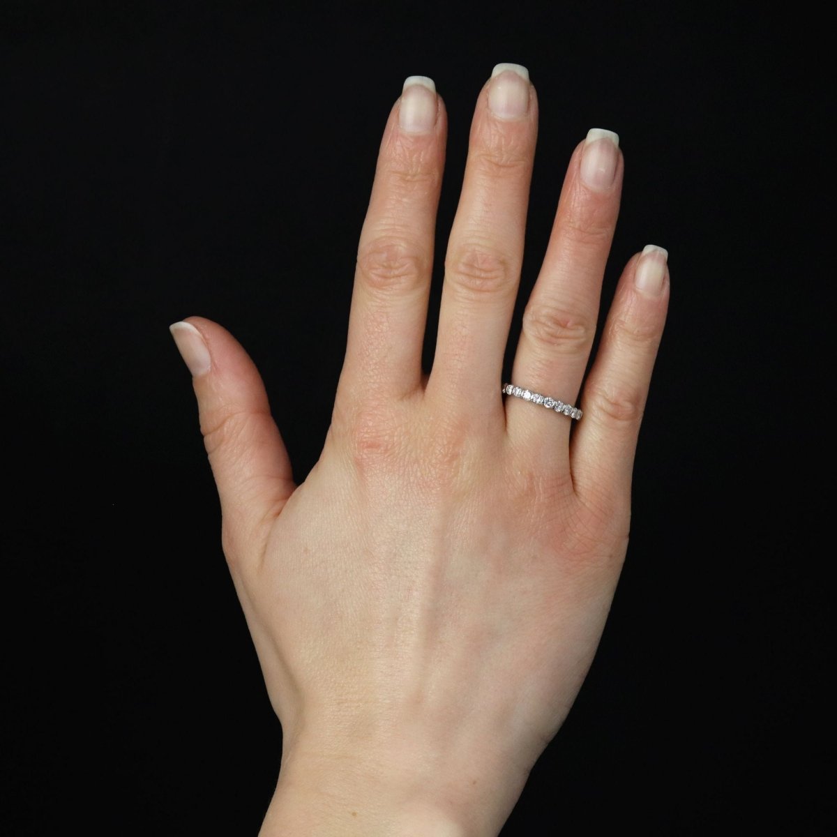 Bague Alliance en or blanc et diamants - Castafiore