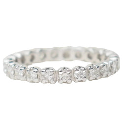 Bague Alliance en or blanc et diamants - Castafiore