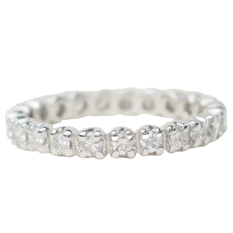 Bague Alliance en or blanc et diamants - Castafiore